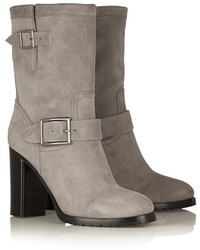 graue Wildleder Stiefeletten von Jimmy Choo