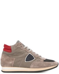 graue Wildleder Turnschuhe von Philippe Model