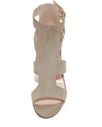 graue Wildledersandalen von Kate Spade