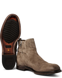 graue Wildlederstiefel von Officine Creative