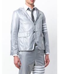 graue Windjacke von Thom Browne