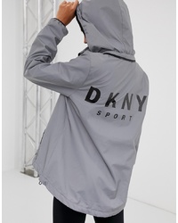 graue Windjacke von DKNY