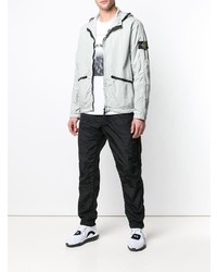 graue Windjacke von Stone Island