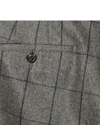 graue Wollanzughose mit Vichy-Muster von Michael Bastian