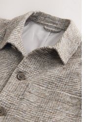 graue Wollshirtjacke von next