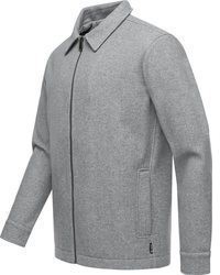graue Wollshirtjacke von Ragwear