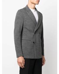 graue zweireihige Strickjacke von Emporio Armani