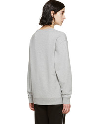 grauer bedruckter Oversize Pullover von MCQ