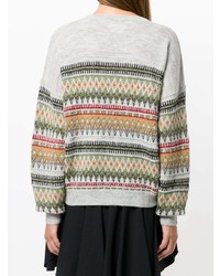 grauer bedruckter Oversize Pullover von Isabel Marant Etoile