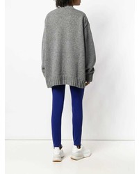 grauer bedruckter Oversize Pullover von Calvin Klein 205W39nyc
