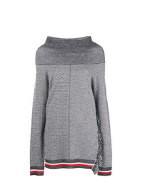 grauer bedruckter Oversize Pullover von Stella McCartney