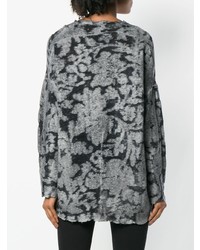 grauer bedruckter Oversize Pullover von Avant Toi