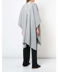 grauer bedruckter Poncho von Voz