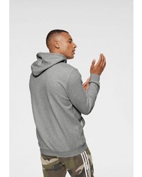 grauer bedruckter Pullover mit einem Kapuze von adidas Originals