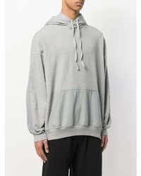 grauer bedruckter Pullover mit einem Kapuze von Damir Doma