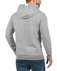 grauer bedruckter Pullover mit einem Kapuze von BLEND