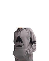 grauer bedruckter Pullover mit einem Kapuze von Burton