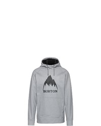 grauer bedruckter Pullover mit einem Kapuze von Burton