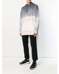 grauer bedruckter Pullover mit einem Kapuze von Faith Connexion