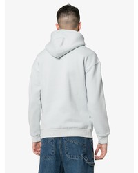 grauer bedruckter Pullover mit einem Kapuze von adidas