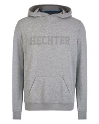 grauer bedruckter Pullover mit einem Kapuze von Daniel Hechter