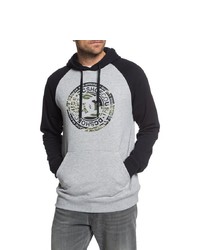 grauer bedruckter Pullover mit einem Kapuze von DC Shoes