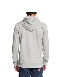 grauer bedruckter Pullover mit einem Kapuze von DC Shoes