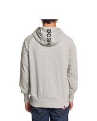 grauer bedruckter Pullover mit einem Kapuze von DC Shoes