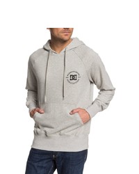 grauer bedruckter Pullover mit einem Kapuze von DC Shoes