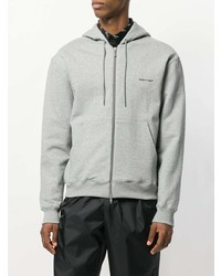 grauer bedruckter Pullover mit einem Kapuze von Balenciaga