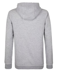 grauer bedruckter Pullover mit einem Kapuze von Eight2Nine