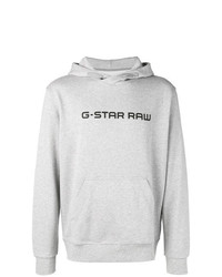 grauer bedruckter Pullover mit einem Kapuze von G-Star Raw Research