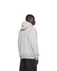 grauer bedruckter Pullover mit einem Kapuze von adidas Originals