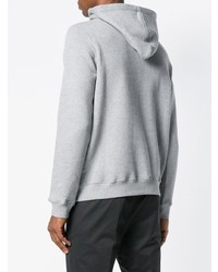 grauer bedruckter Pullover mit einem Kapuze von Bally