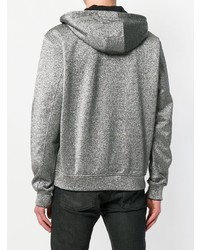 grauer bedruckter Pullover mit einem Kapuze von Versus