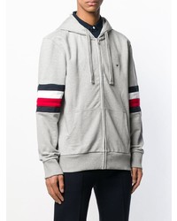 grauer bedruckter Pullover mit einem Kapuze von Tommy Hilfiger