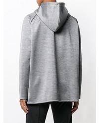 grauer bedruckter Pullover mit einem Kapuze von Astrid Andersen
