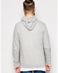 grauer bedruckter Pullover mit einem Kapuze von Scotch & Soda