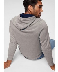 grauer bedruckter Pullover mit einem Kapuze von Izod