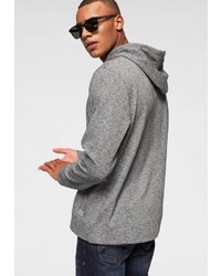 grauer bedruckter Pullover mit einem Kapuze von Jack & Jones