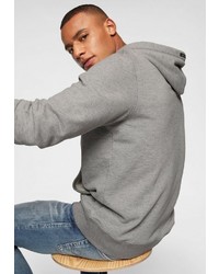 grauer bedruckter Pullover mit einem Kapuze von Jack & Jones