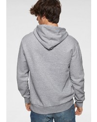 grauer bedruckter Pullover mit einem Kapuze von Jack & Jones