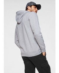 grauer bedruckter Pullover mit einem Kapuze von Jack & Jones