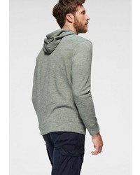 grauer bedruckter Pullover mit einem Kapuze von Jack & Jones