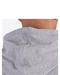 grauer bedruckter Pullover mit einem Kapuze von Kaporal