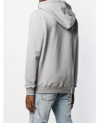 grauer bedruckter Pullover mit einem Kapuze von Alanui