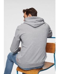 grauer bedruckter Pullover mit einem Kapuze von Levi's