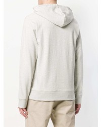 grauer bedruckter Pullover mit einem Kapuze von Saturdays Nyc