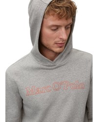 grauer bedruckter Pullover mit einem Kapuze von Marc O'Polo