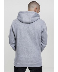 grauer bedruckter Pullover mit einem Kapuze von MisterTee